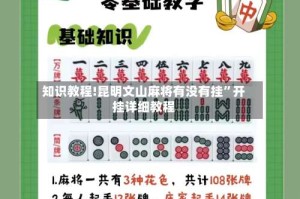 知识教程!昆明文山麻将有没有挂”开挂详细教程