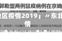 「东北地区疫情2019」〃东北地区疫情