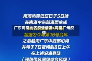 广东海南地区疫情情况/海南广州疫情