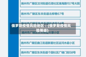 俄罗斯疫情风险地区︰(俄罗斯疫情风险等级)