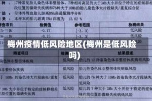 梅州疫情低风险地区(梅州是低风险吗)