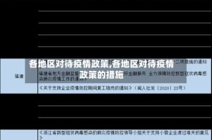 各地区对待疫情政策,各地区对待疫情政策的措施
