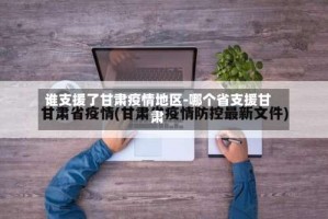 谁支援了甘肃疫情地区-哪个省支援甘肃