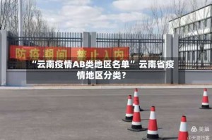 “云南疫情AB类地区名单” 云南省疫情地区分类？