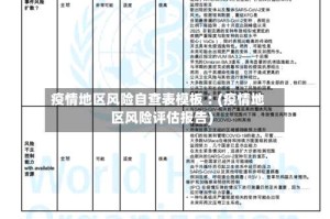 疫情地区风险自查表模板︰(疫情地区风险评估报告)