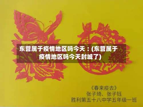 东营属于疫情地区吗今天︰(东营属于疫情地区吗今天封城了)-第2张图片