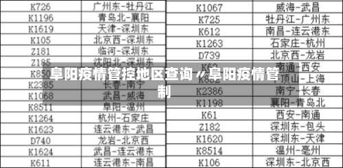阜阳疫情管控地区查询〃阜阳疫情管制-第3张图片