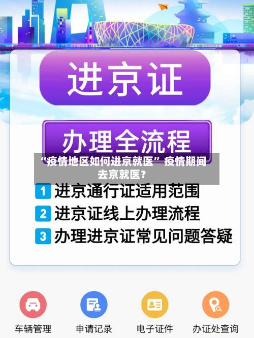 “疫情地区如何进京就医	” 疫情期间去京就医？-第2张图片