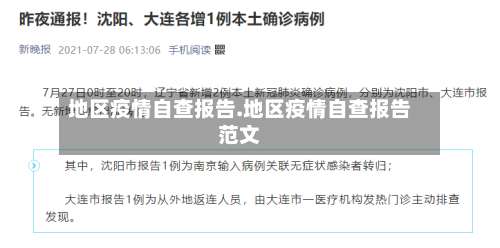 地区疫情自查报告.地区疫情自查报告范文-第1张图片