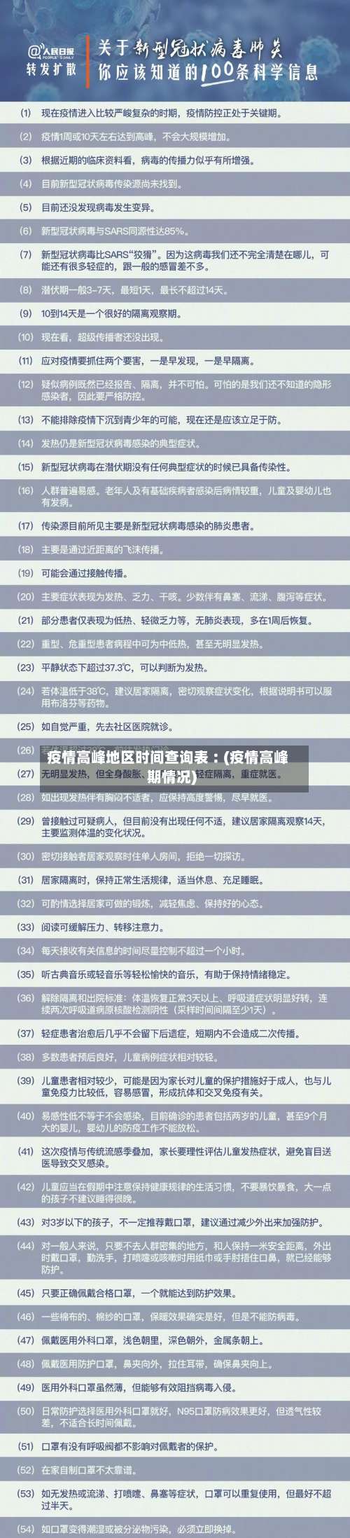 疫情高峰地区时间查询表︰(疫情高峰期情况)-第3张图片