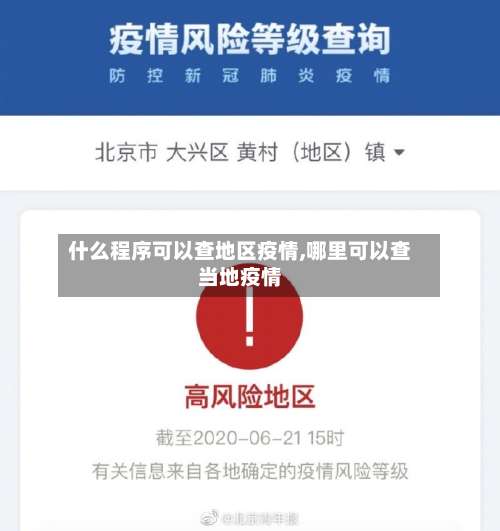 什么程序可以查地区疫情,哪里可以查当地疫情-第2张图片