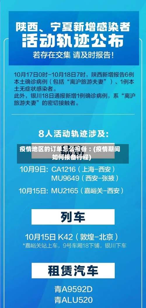 疫情地区的订单怎么报备︰(疫情期间如何报备行程)-第1张图片